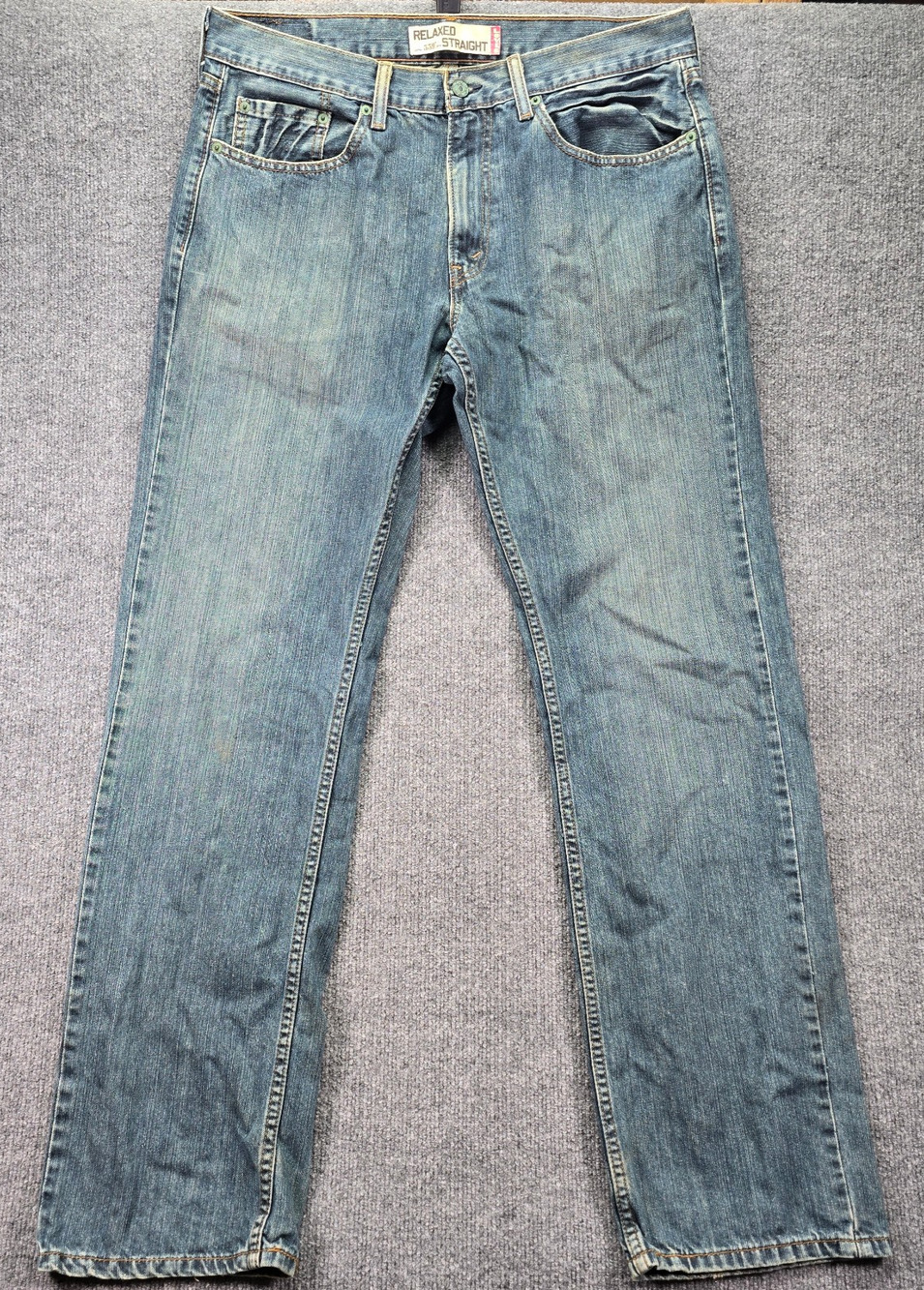 Levis 559 Jeans 34x34 Blue Medium Wash Denim Relaxed Fit Straight Leg Cotton